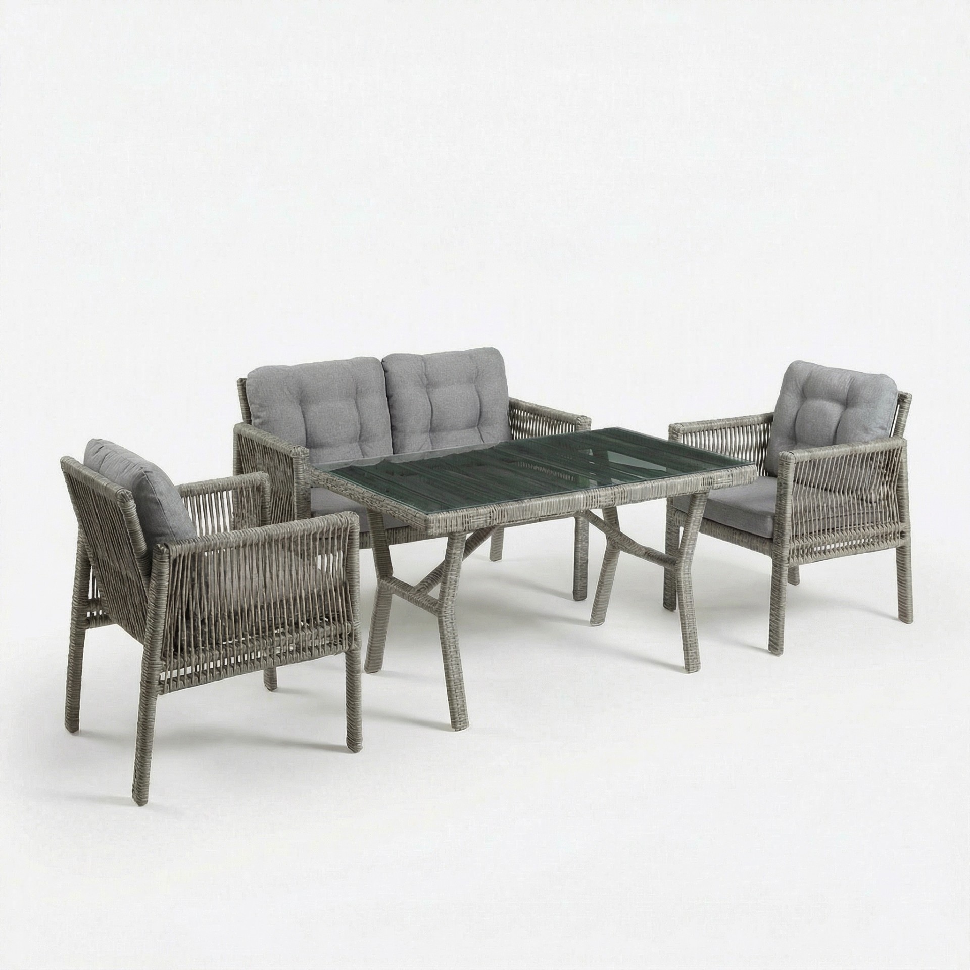 Zara 2+1+1 Raddan Mini Çay Seti - Gri