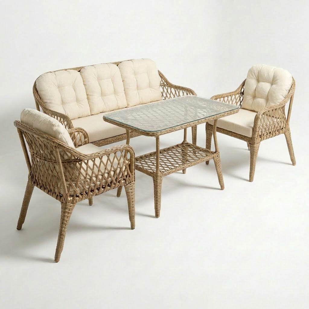 Large 150 2+1+1 Raddan Mini Çay Seti - Kapiçino