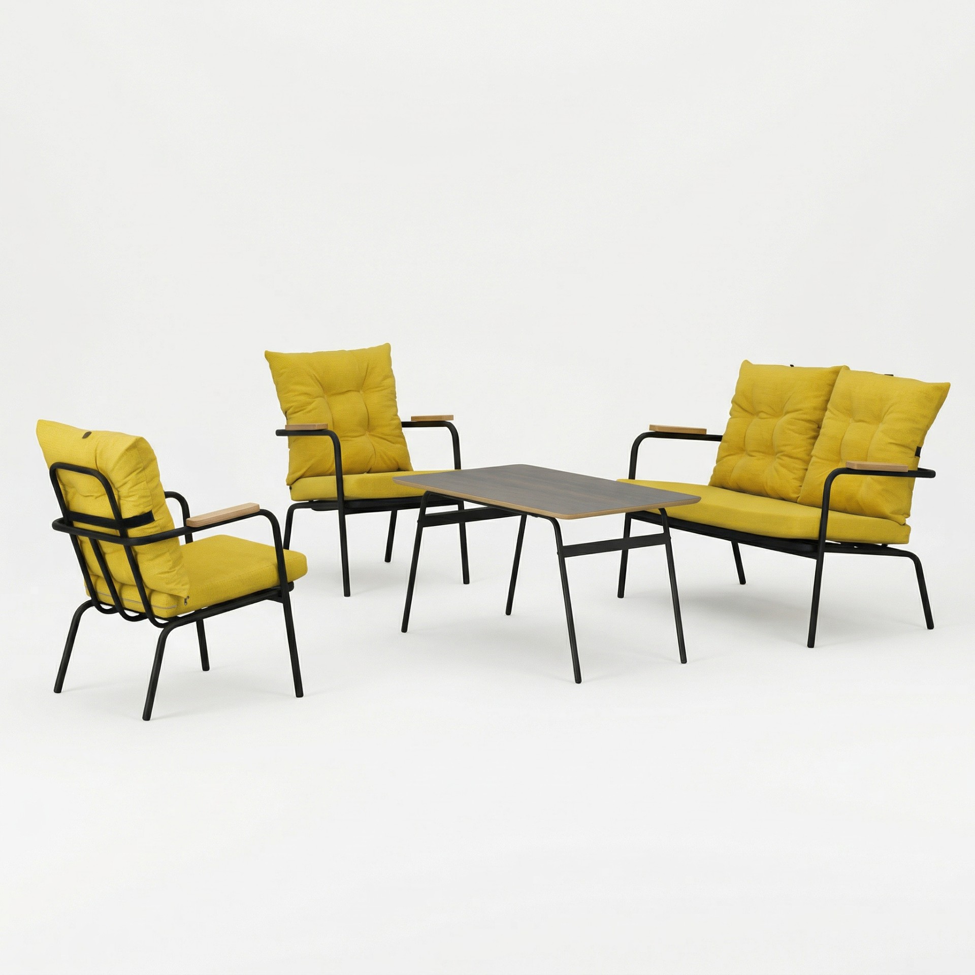 Beyman 2+1+1 Minderli Oturma Grubu - Sarı