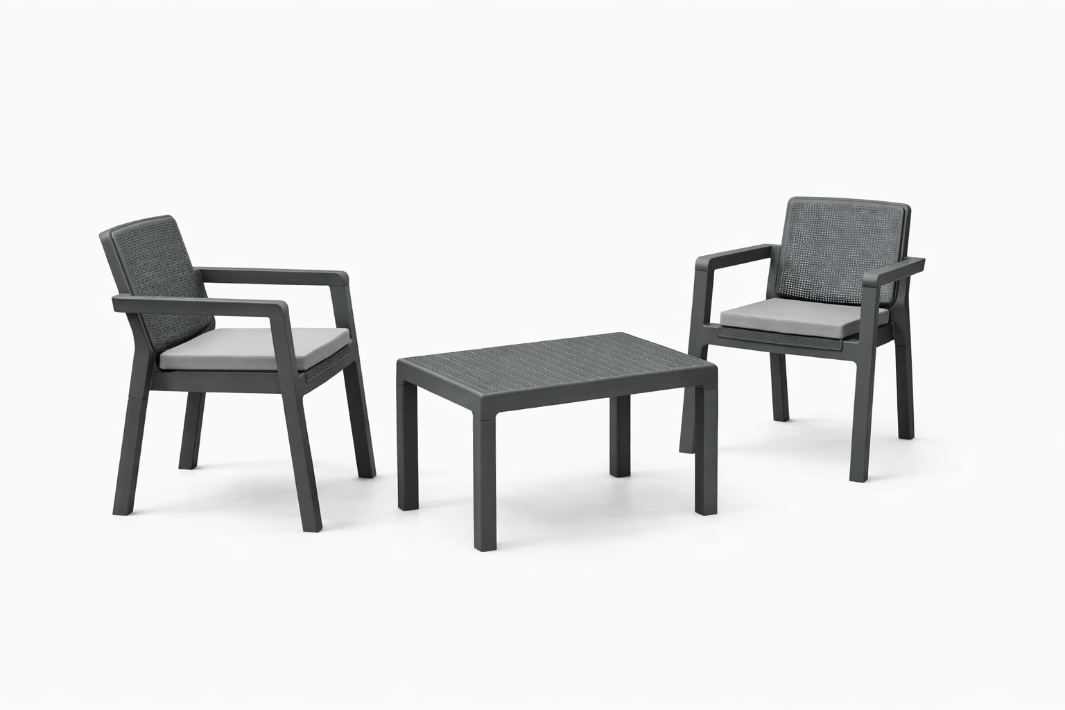 Prestij 1+1 Bistro Set - Antrasit