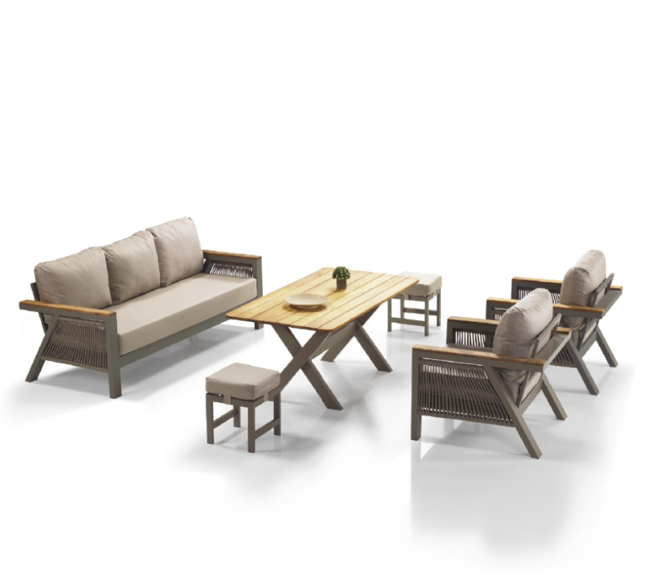 Lizbon 3+1+1 Puflu Alüminyum Grubu - Kapiçino